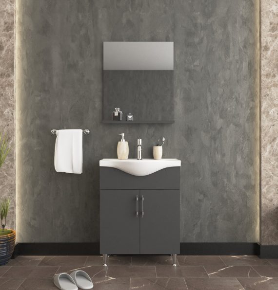 BASIC BAHTROOM CABINET 65 CM ANTHRACITE