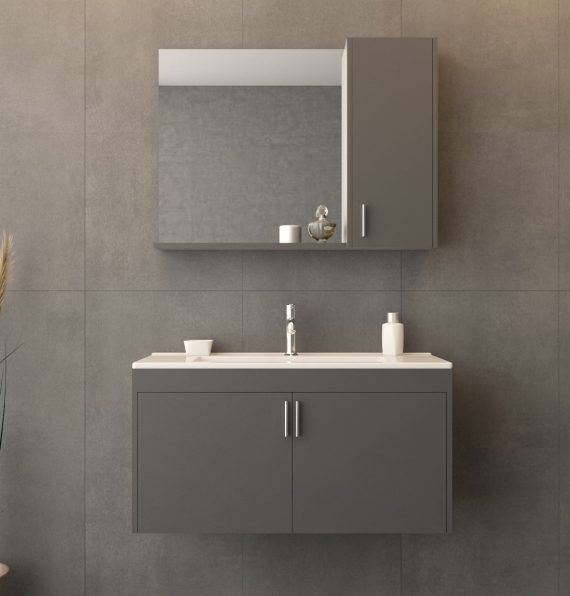 ETNA BAHTROOM CABINET 100 CM ANTHRACITE