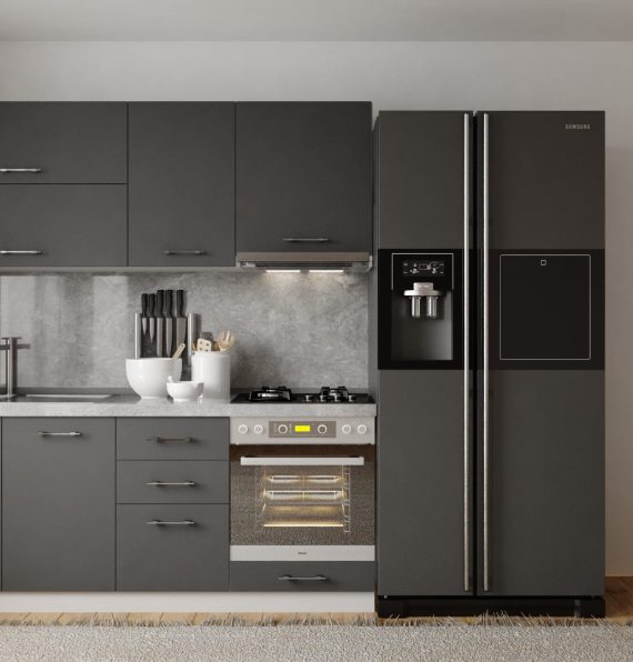 ALYA ANTHRACITE  200 CM KITCHEN CABINET