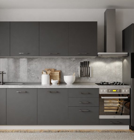 ARDA ANTHRACITE 300 CM KITCHEN CABINET