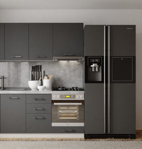 DORE ANTHRACITE 200 CM KITCHEN CABINET