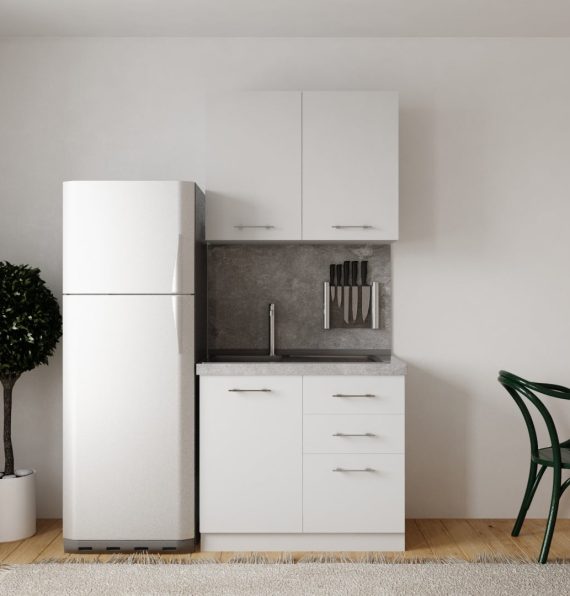 EKSEN WHITE 100 CM KITCHEN CABINET