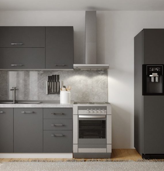 MARMO ANTHRACITE 150 CM KITCHEN CABINET