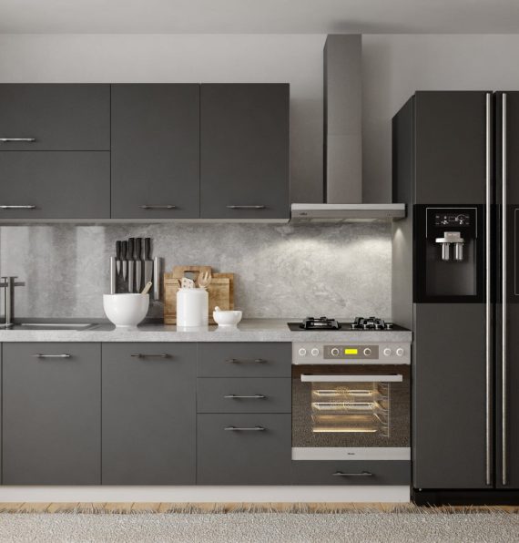 RUYA ANTHRACITE 250 CM KITCHEN CABINET