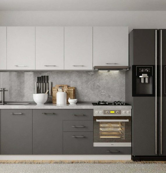 SAKURA ANTHRACITE-WHITE 250 CM KITCHEN CABINET