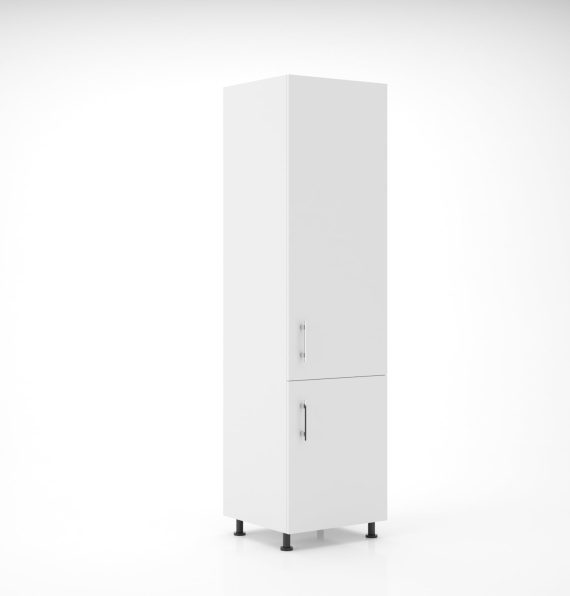 Tall Cabinet White 60cm 2 Cabinet Doors