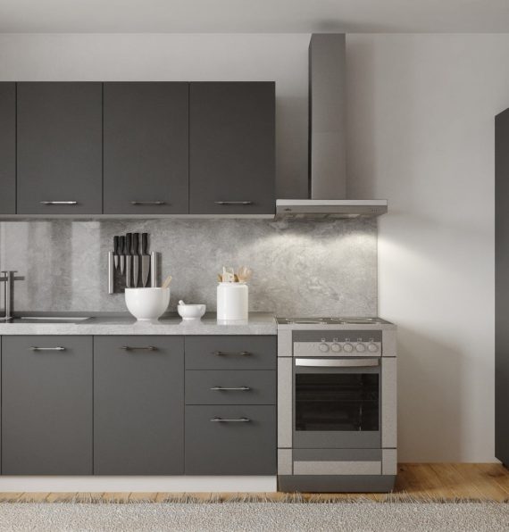 VEGA ANTHRACITE 200 CM KITCHEN CABINET