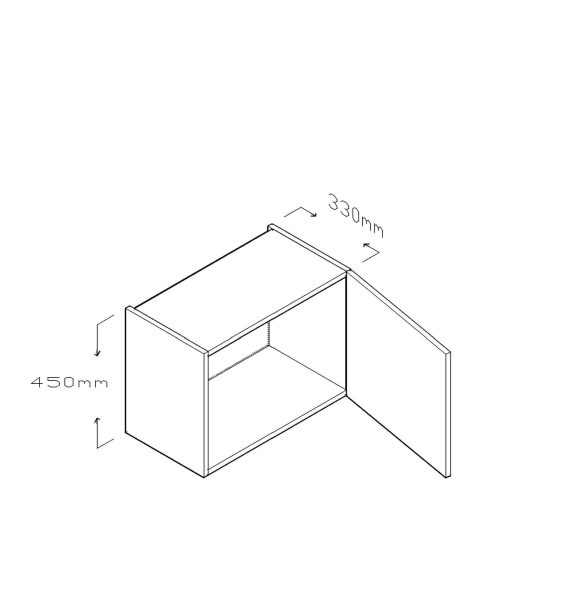 ECO 45 CM WALL CABINET SINGLE DOOR