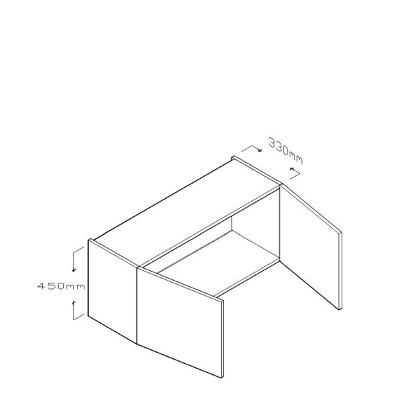 45 CM WALL CABINET DOUBLE DOORS