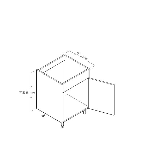 ECO SINK BASE CABINET SINGLE DOOR