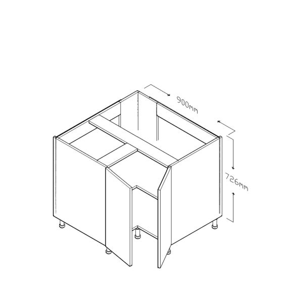 ECO L CORNER BASE CABINET