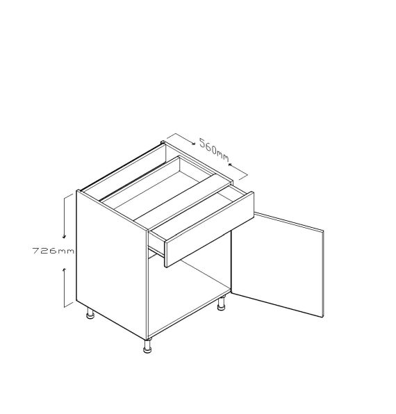 ECO BASE CABINET SINGLE DRAWER SINGLE DOOR