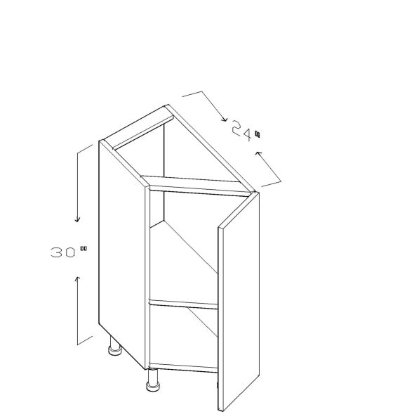 ANGLED END BASE CABINET