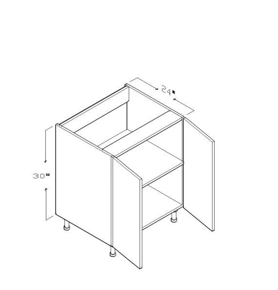 BASE CABINET DOUBLE DOORS