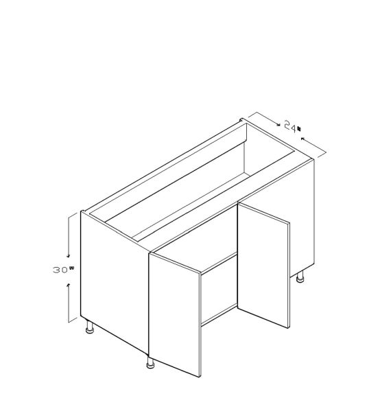 BLIND CORNER BASE CABINET DOUBLE DOORS