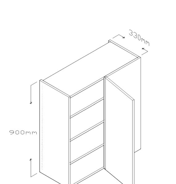 ECO 90 CM BLIND CORNER WALL CABINET