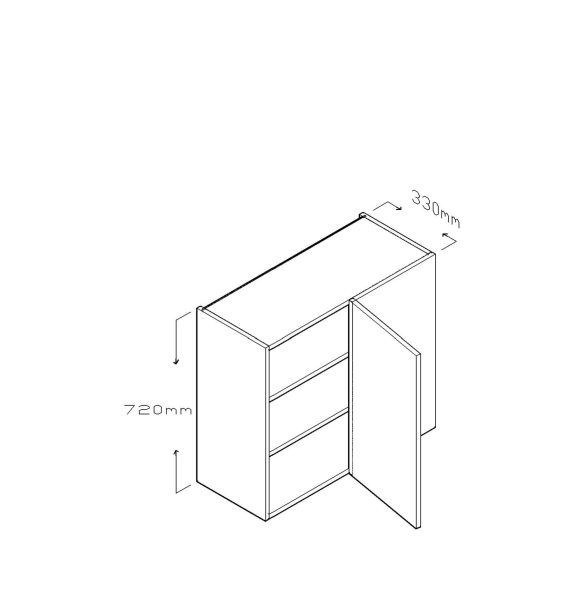 72 CM BLIND CORNER WALL CABINET