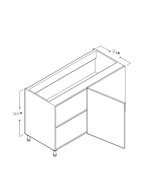 BLIND CORNER BASE CABINET SINGLE DOOR