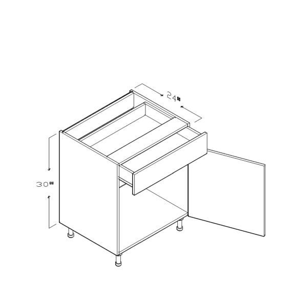 BASE CABINET SINGLE DRAWER SINGLE DOOR