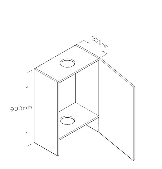 90 CM FAN WALL CABINET