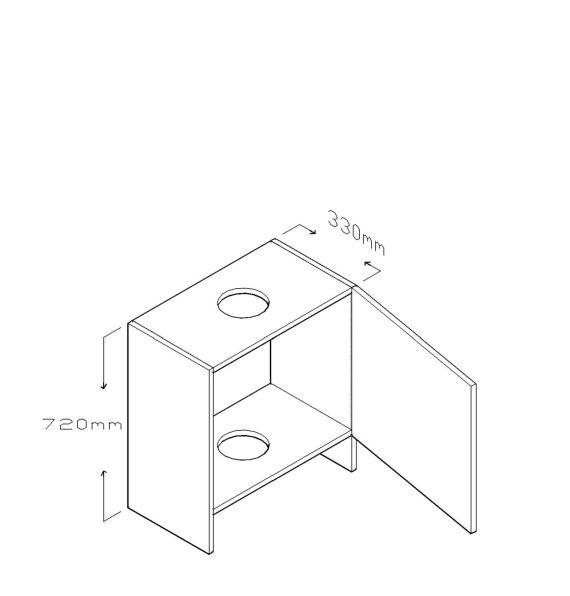 72 CM FAN WALL CABINET