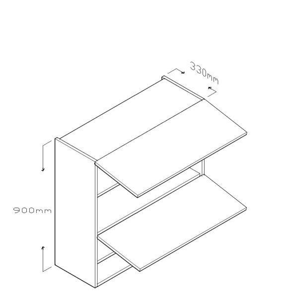 ECO 90 CM LIFT UP WALL CABINET