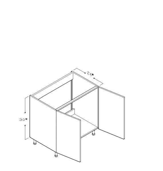 SINK BASE CABINET DOUBLE DOORS