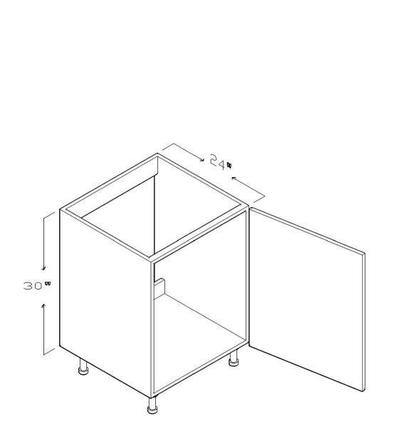 SINK BASE CABINET SINGLE DOOR