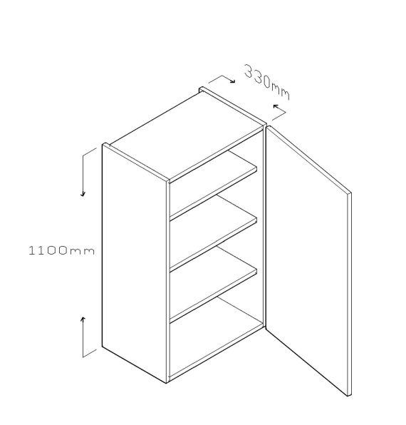 ECO 110 CM WALL CABINET SINGLE DOOR