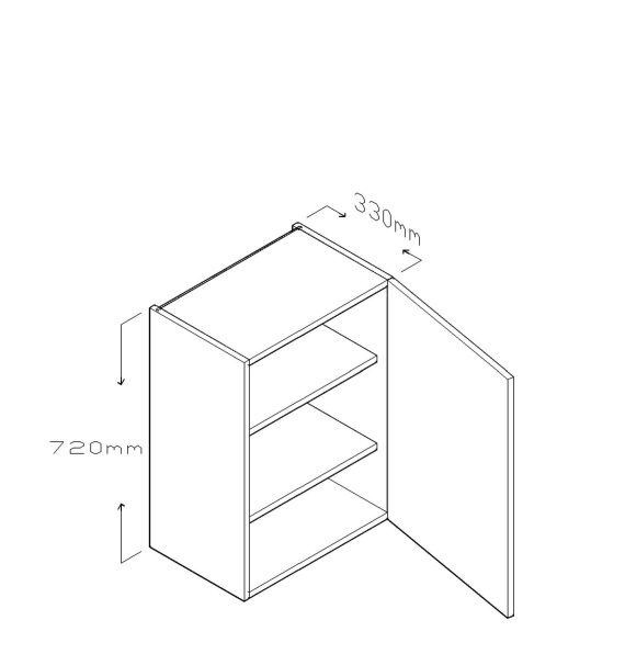 72 CM WALL CABINET SINGLE DOOR