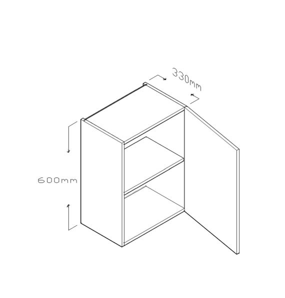 ECO 60 CM WALL CABINET SINGLE DOOR