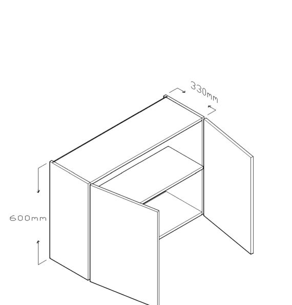 60 CM WALL CABINET TWO DOORS